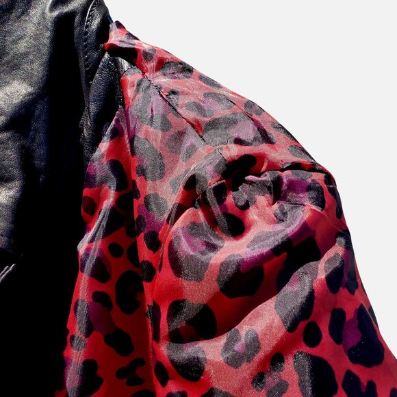 Hipchik Couture Rhinestone Crystal Love Black Lambskin Leather Jacket S M Moto - Picture 11 of 12